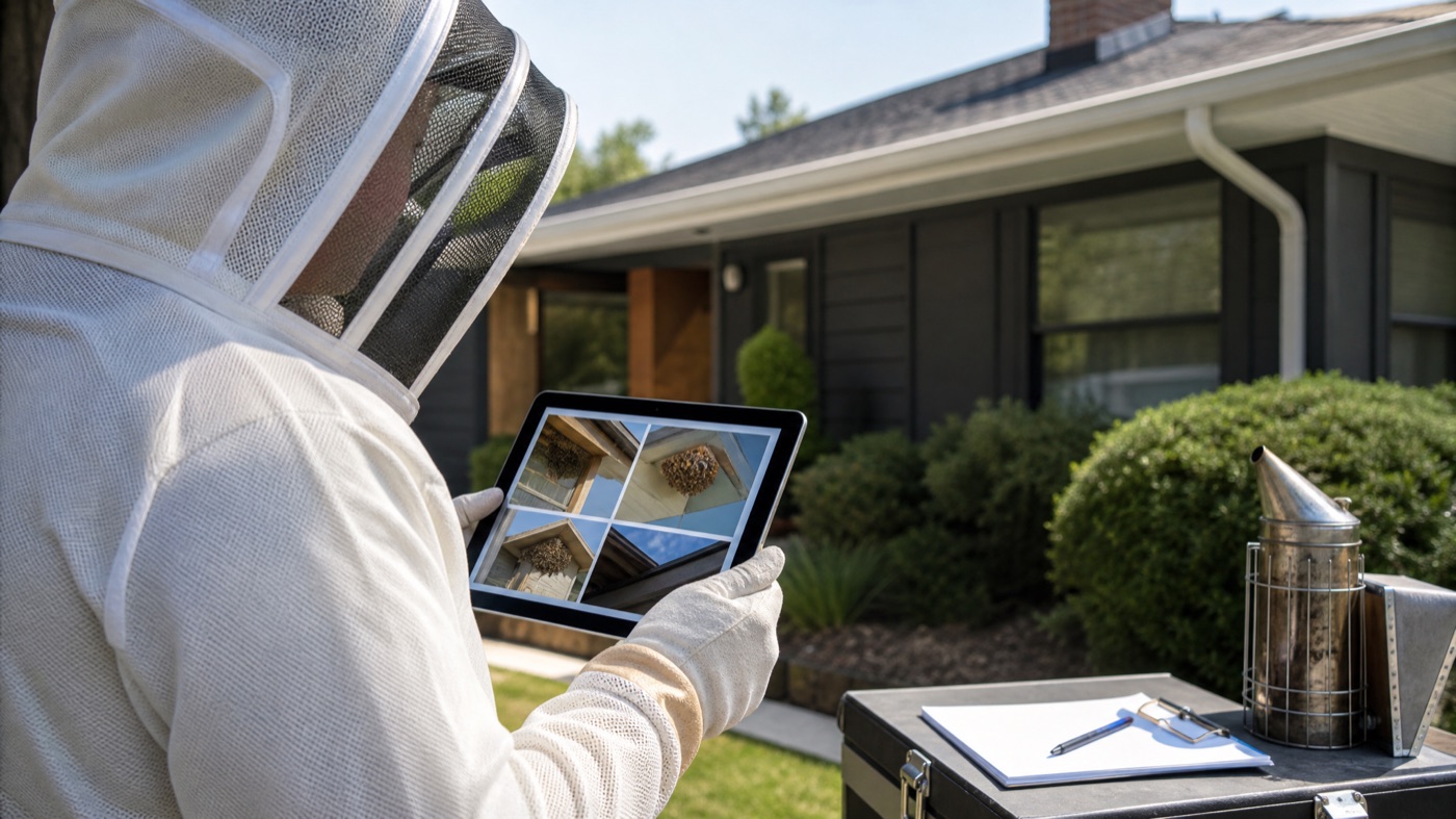 Bee removal and live relocation intake workflow example