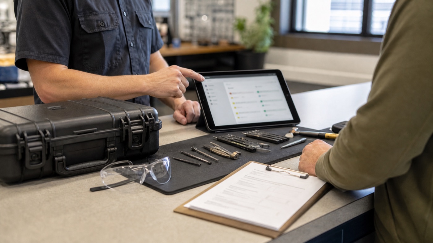 Gunsmithing and FFL transfer intake workflow example