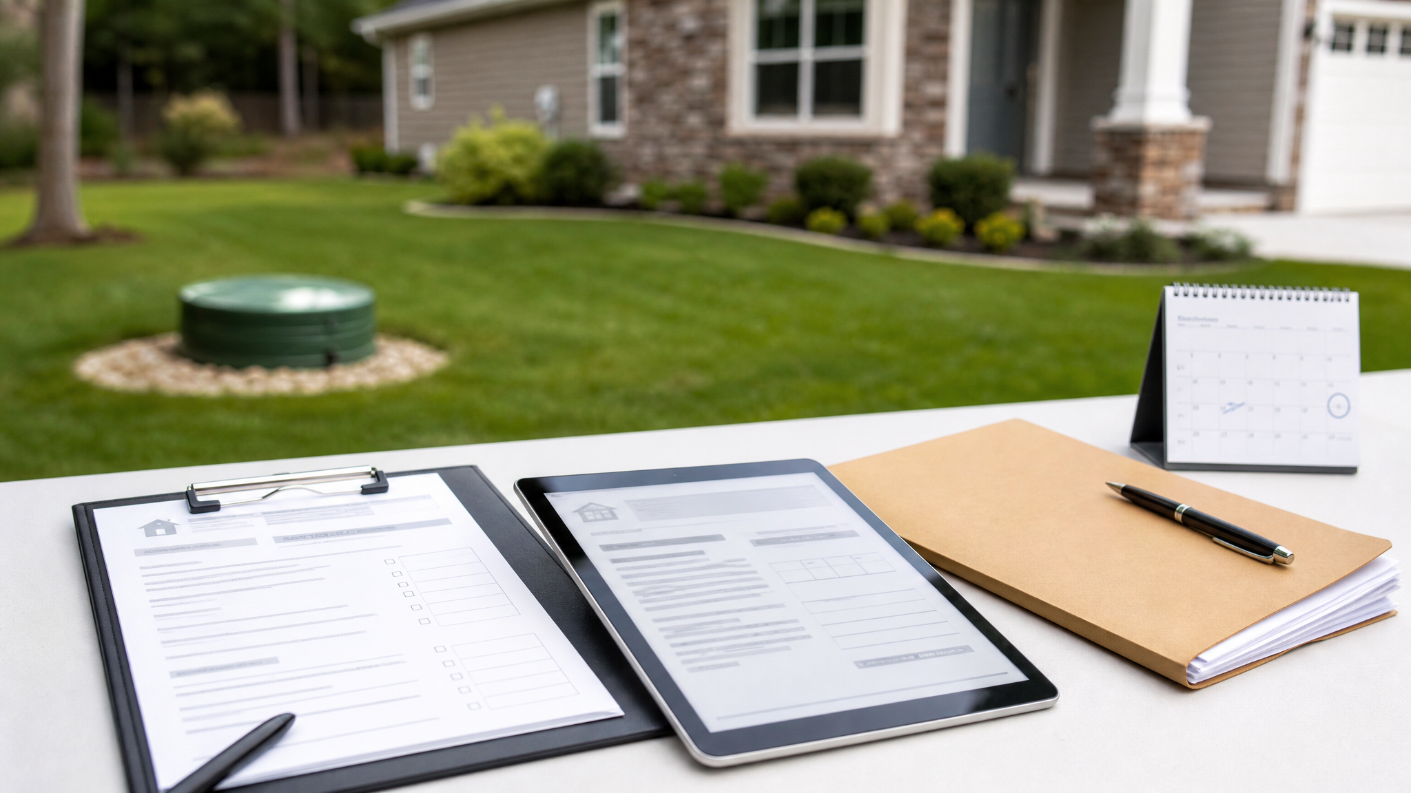 Septic inspection home sale intake workflow example